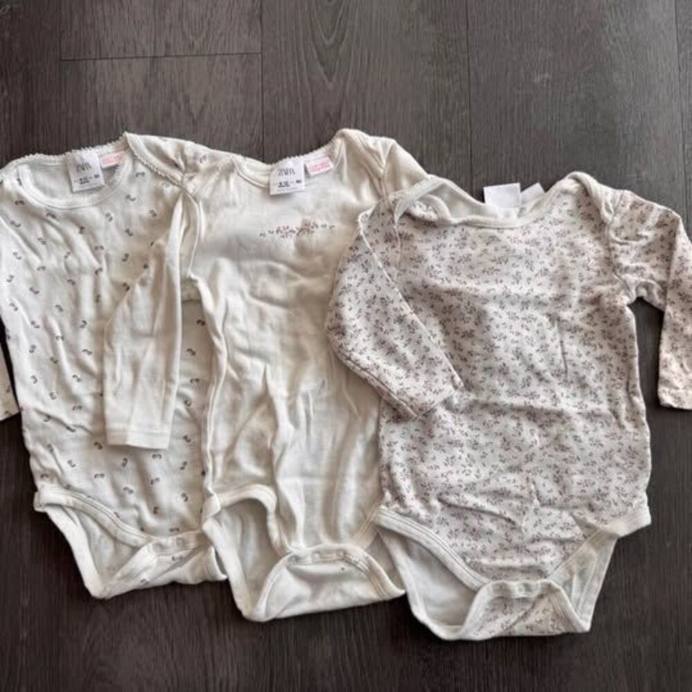 Zara Baby Set of 3 Onesies. 9-12 Months
